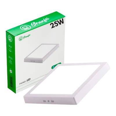 Luminária Painel Plafon Led 12W 18W 24W Sobrepor Quadrado Redondo Branco Frio 