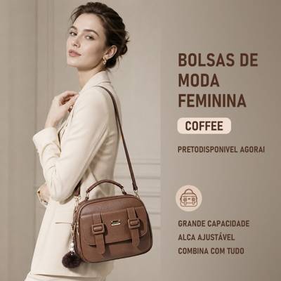 TOMI MITO Bolsa Feminina com Alça Lateral Transversal Faixa de Mão de Couro B7
