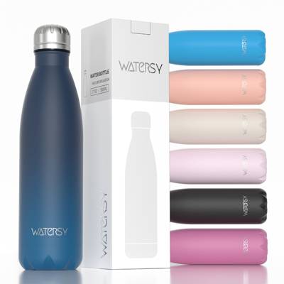 Garrafa Térmica WATERSY 500ml - 48h Frio! Perfeita para Academia, Futebol e Di