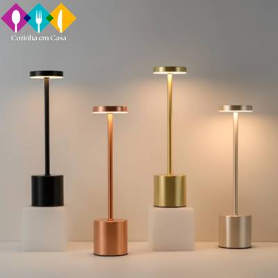 Luminária De Mesa Com Toque Recarregável LED Moderna Abajur Restaurante USB Pa