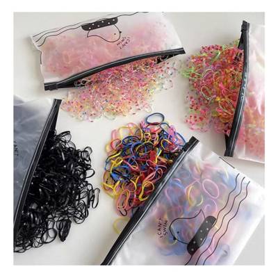 1000/2000 Peças Bolsa Elástico Scrunchies De Cabelo Feminino Descartável Multi