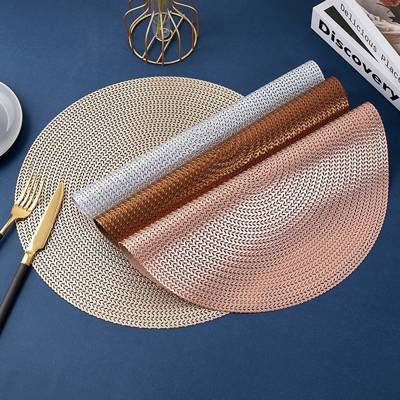 Kit 2 ou 4 ou 6 ou 12 jogo americano Tapete De Mesa Posta Redondo Design Elega