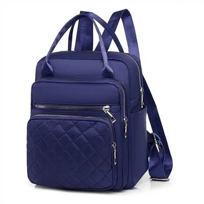 Mochila Feminina para Viagem Casual à Prova d'Água em Oxford, Se Torna Bolsa d