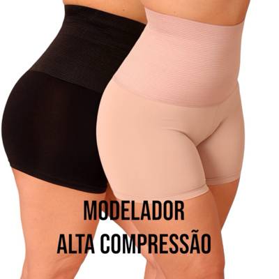Bermuda Modeladora Anágua Cinta Short Feminino Modelador Alta Compressão Reduz