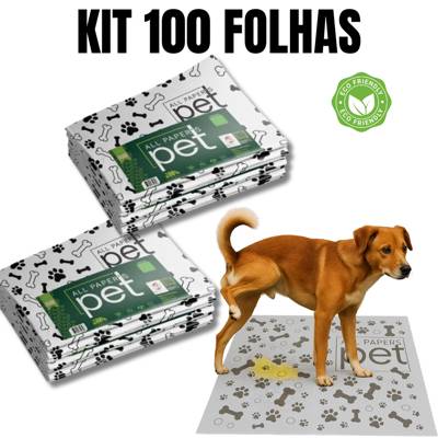 Kit Jornal Pet Higiênico 50/100/150/200 Folhas Biodegradável Atóxico Não Manch