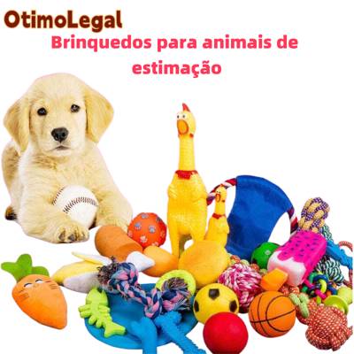 Kit 10/6 Brinquedos Mordedores Cachorro Filhote Anti-stress Pet Ranger os dent