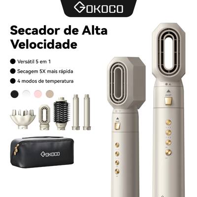 GOKOCO Escova Secadora 5 Em 1 Conjunto De Secador De Cabelo Multifuncional De 
