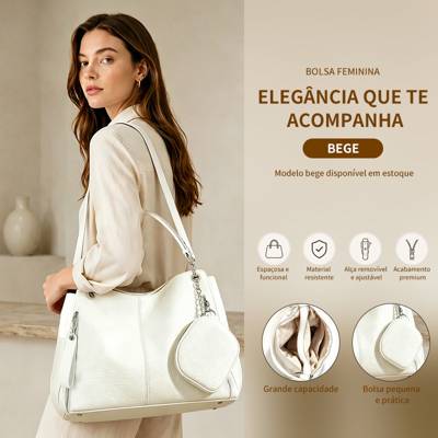 TOMI MITO Bolsa Mochila Grande De Ombro e Transversal Feminina De Couro PU B30