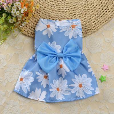 2025 Primavera/Verão Novo Vestido Floral De Princesa Para Cachorro Pequeno , A