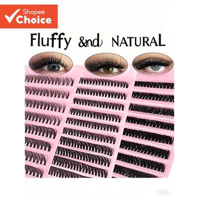 Super Fofo 200 Clusters Falso Vison DIY Cílios Naturais Finos Reutilizáveis Pa