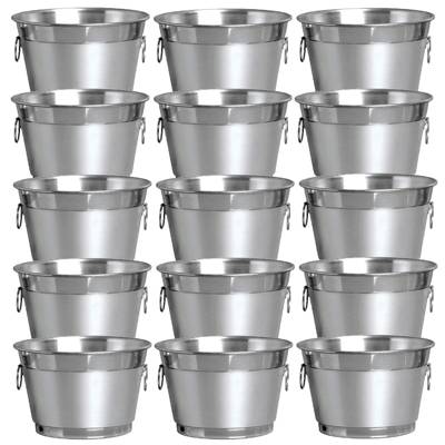 Kit 10 Baldes De Gelo Em Aluminio 9 Litros Acomodar Volume Garrafas E Gelo