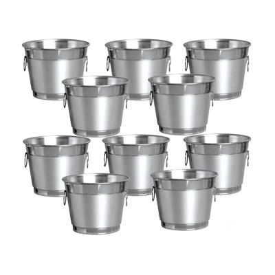 Kit 10 Balde de Gelo E Cerveja Aluminio Puro e reforcado 6 litros para acomoda