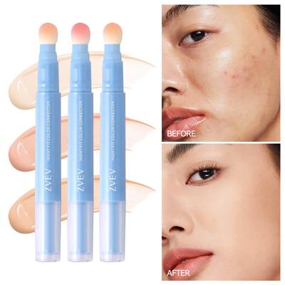 Caneta Corretiva Hidratante ZVEV, Ilumina e Longa Duração, Ideal para Olheiras