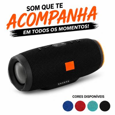 Caixa De Som Bluetooth Caixinha Potente e Portátil Com Entrada Pendrive Rádio 