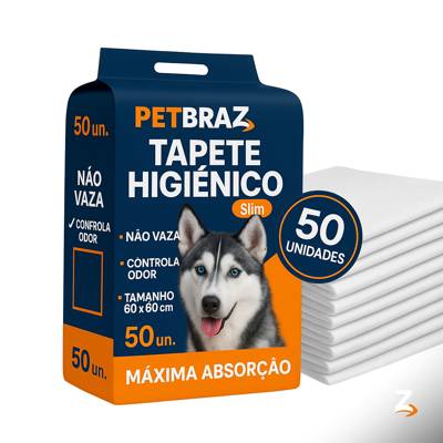 Tapete Higiênico Descartável para Cachorro Unidades 60x60 cm - Fralda Pet Xixi