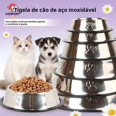Tigelas de aço inoxidável para cães e gatos Comedouro e Bebedouro Inox Antider