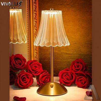 Lâmpada Abajur Mesa Com Barra Led Sensor Toque De Luz Quarto Sem Fio 3 Cores L