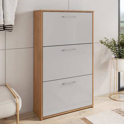 Sapateira Vertical com Portas Organizadoras Armário Multiuso Decorativo Sala Q
