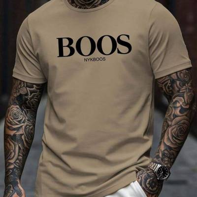Camiseta Masculina Importada Bo..os Camisa 100% Algodão Moda Verão Gola Reforç