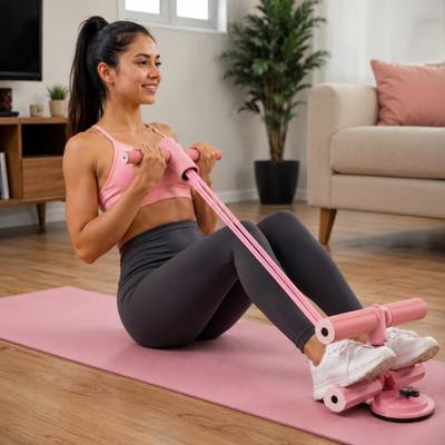 Suporte Abdominal com Ventosa Ajustável Fitness Treino em Casa Musculação Sit 